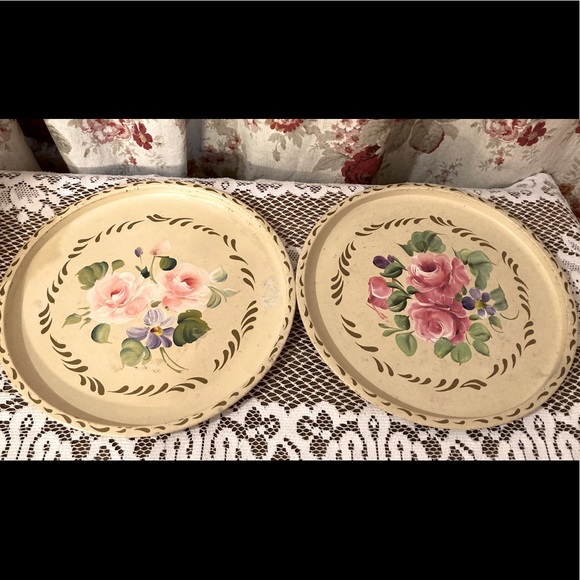 Vintage Nashco Hand Painted Tin Plate - Picture 11 of 14